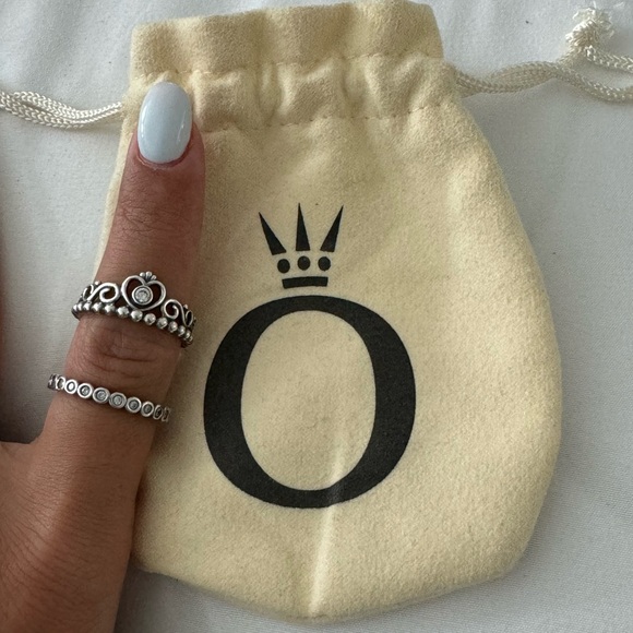 Princess Tiara crown ring with stackable ring - Picture 2 of 8